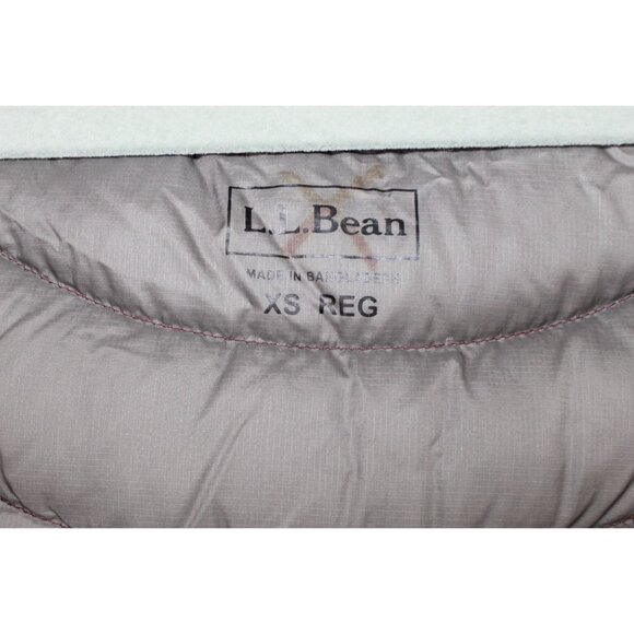 LL Bean Ultralight 850 Down Coat Long Dark Plum Size XS - Picture 7 of 12